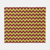 Red & Gold Zig Zag Glitzer Fleecedecke (Vorderseite (Horizontal))