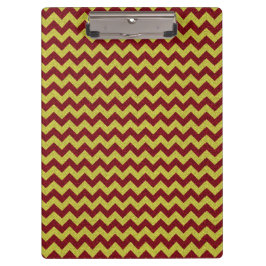 Red & Gold Zig Zag Glitzer Klemmbrett