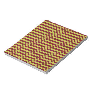 Red & Gold Zig Zag Glitzer Notizblock