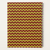 Red & Gold Zig Zag Glitzer Planer (Rückseite)