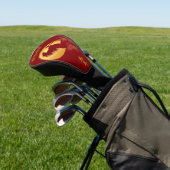 Red & Gold  Zodiac Year of the Horse Golf Head Headcover (In SItu)