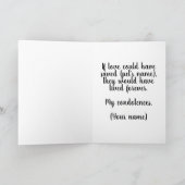 Red Golden Apricot Doodle Beileid Memorial Karte (Innenseite)