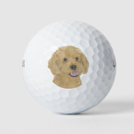 Red Golden Apricot Doodle Golfball