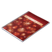 Red & Golden Christmas & Happy New Year Notizblock (Linke Seite)