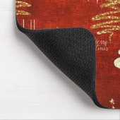 Red & Golden Frohe Weihnachtsmousepad Mousepad (Ecke)