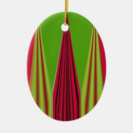 RED GOLDEN GREEN KERAMIK ORNAMENT (Vorne)