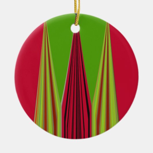 RED GOLDEN GREEN KERAMIKORNAMENT (Vorne)