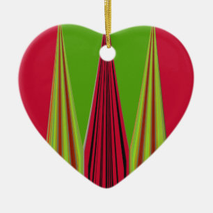 RED GOLDEN GREEN KERAMIKORNAMENT