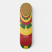 Red Golden Green Rasta Skate Board Skateboard (Vorderseite)