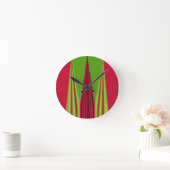 RED GOLDEN GREEN RUNDE WANDUHR (Zuhause)