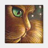 RED GOLDEN PERSIAN CAT HOLIDAY Magnet (Vorne)