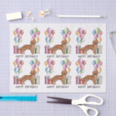 Red Golden Retriever Hund farbenfrohe Happy Birthd Seidenpapier (Handwerk)