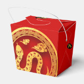 Red Golden Snake Papercut Chinesisches Neujahr 202 Geschenkschachtel (Rückseite)