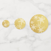 Red Golden Snowflakes Minimalistisch Weihnachten Konfetti (Vorderseiten)