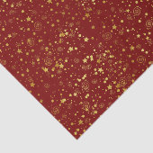 Red & Golden Star Patterns Seidenpapier (Ausschnitt)