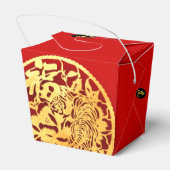 Red Golden Tiger Papercut Chinesisches Neujahr 202 Geschenkschachtel (Rückseite)