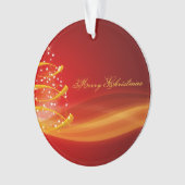 Red Golden Tree Merry Christmas Ornament (Vorderseite)