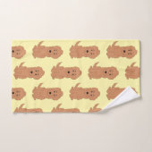 Red Goldendoodle Dog Design Badhandtuch Set (Handtuch)