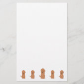 Red Goldendoodle Dog Design Briefpapier (Vorderseite)