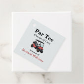 Red Golf Cart Par T-Shirt Themed Geschenkanhänger (Beispiel)