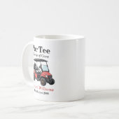 Red Golf Cart Par T-Shirt Themed Kaffeetasse (Vorderseite Links)