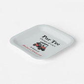 Red Golf Cart Par T-Shirt Themed Pappteller (Gewinkelt)