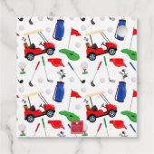 Red Golf Cart Personalisiert Geschenkanhänger (Rückseite)