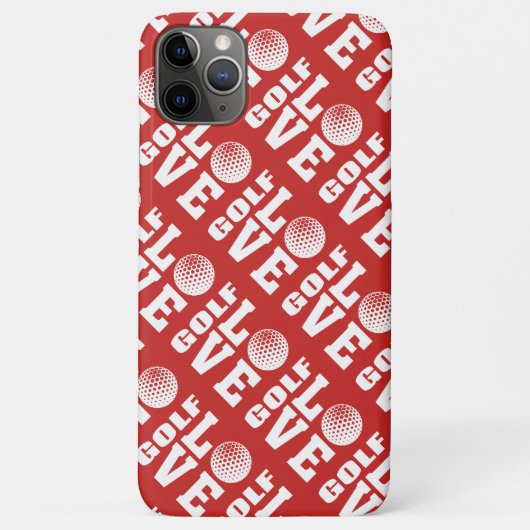 Red Golf Liebe Pattern Case-Mate iPhone Hülle (Rückseite)