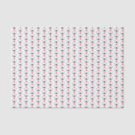 Red Golf Themed Graduation Monogram Pattern Seidenpapier