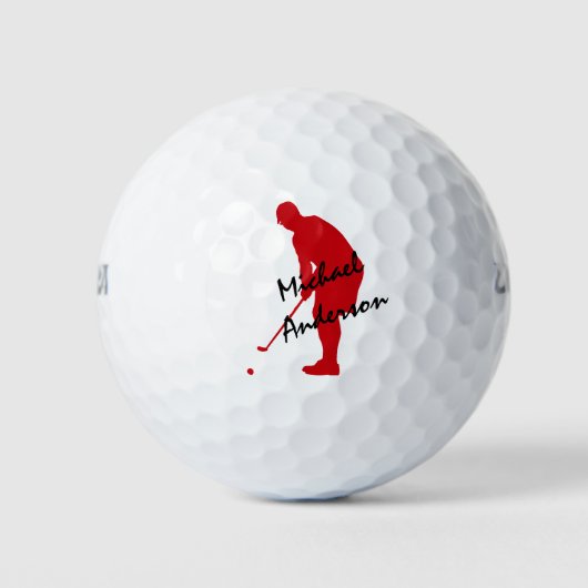 Red Golfer Putting Golfball (Vorderseite)