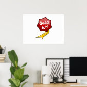 Red Good Job Ribbon Poster (Heimbüro)