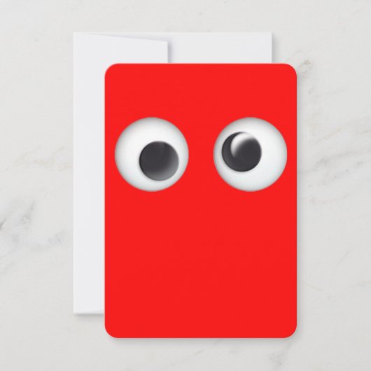 Red Googly Eyes Valentine's Day Card (Vorderseite)