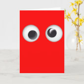 Red Googly Eyes Valentine's Day Karte (Gelbe Blume)