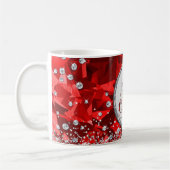 Red Gorgeous Emerald Frohe Weihnachten Kaffeetasse (Links)