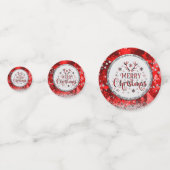 Red Gorgeous Emerald Frohe Weihnachten Konfetti (Vorderseiten)