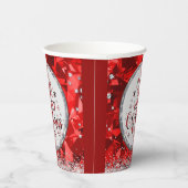 Red Gorgeous Emerald Frohe Weihnachten Pappbecher (Rechts)