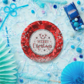 Red Gorgeous Emerald Frohe Weihnachten Pappteller (Party)