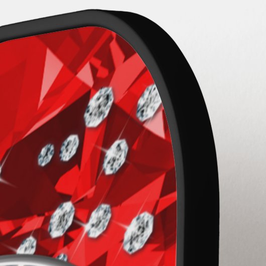 Red Gorgeous Emerald Frohe Weihnachten Pickleball Schläger (Linke Seite)