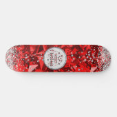 Red Gorgeous Emerald Frohe Weihnachten Skateboard (Horizontal)