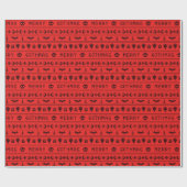 Red Goth Christmas Sweater Wrapping Paper Geschenkpapier (Flach)