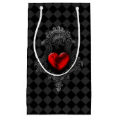 Red Goth Heart Geschenktasche Kleine Geschenktüte (Vorderseite)