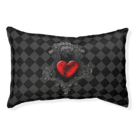 Red Goth Heart Kleiner Hund Bett Haustierbett