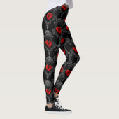 Red Goth Heart Leggings (Rechts)