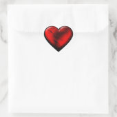 Red Goth Heart Sticker (Tasche)