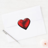 Red Goth Heart Sticker (Umschlag)