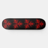 Red Goth Vintag Damask Skateboard (Horizontal)