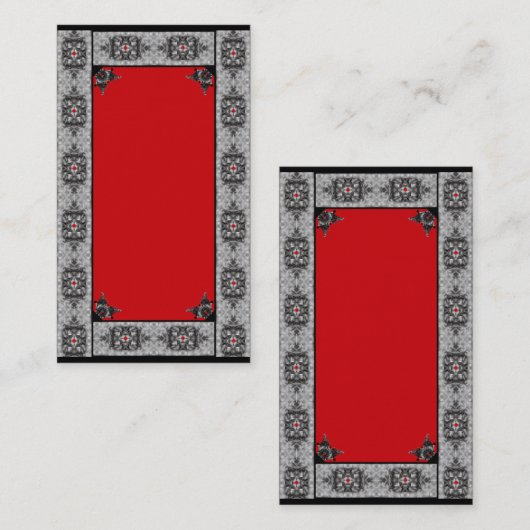Red Gothic individualisierbare Visitenkarte (Vorne/Hinten)