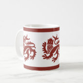Red Gothic Revival Lions Coffee Tasse (Vorderseite Links)