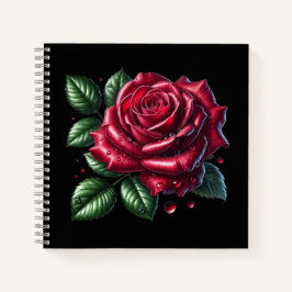 Red Gothic Rose Notizblock