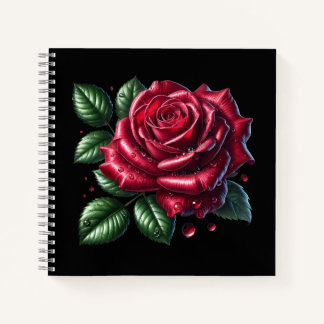 Red Gothic Rose Notizblock